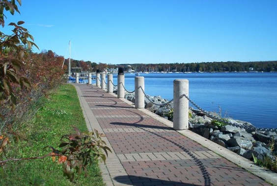 Bedford waterfront down from our house. Fall colors.